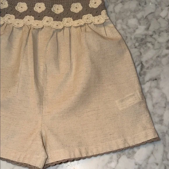 NWOT Zara Kids Beige and Brown Floral Romper 4Y - Picture 5 of 9